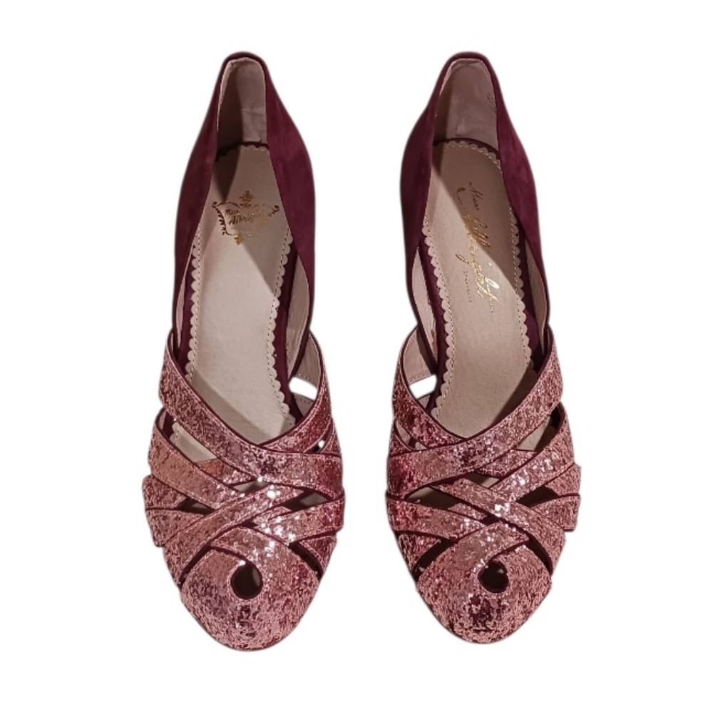 Miss Albright Dominique Suede Glitter Heels - Picture 3 of 13